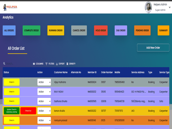 Service Management System
